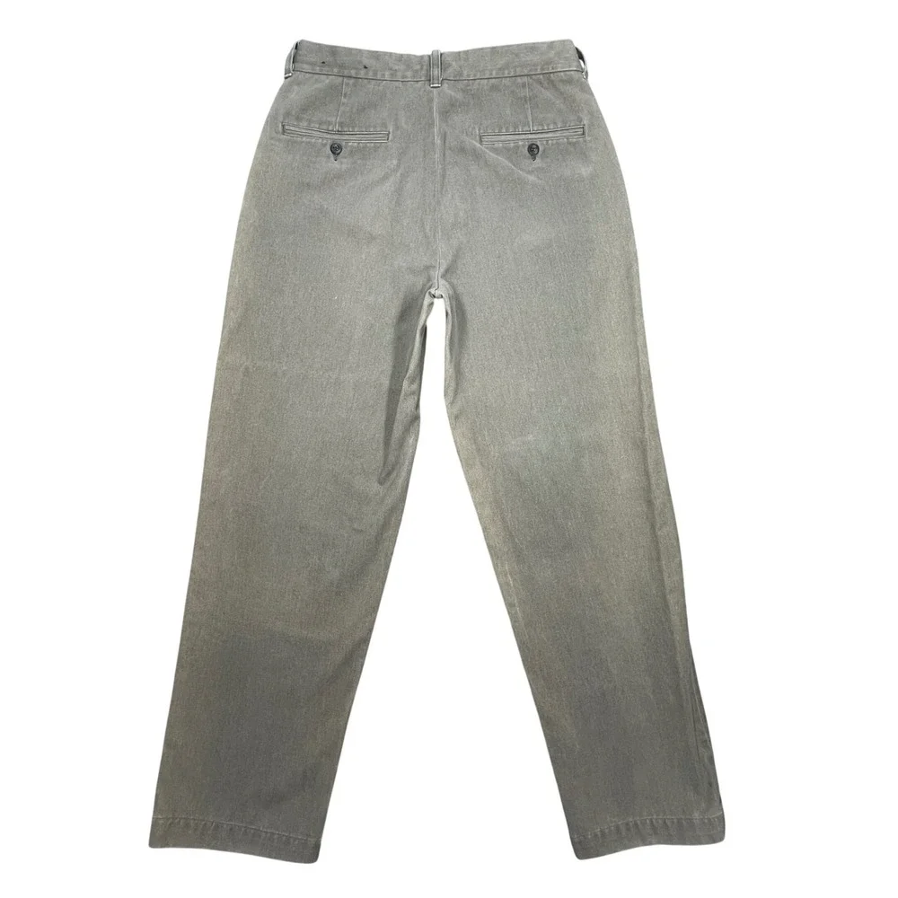 VTG 90s Brooks Sport Gray Flat Front Hong Kong Chino Pants Mens 32x32